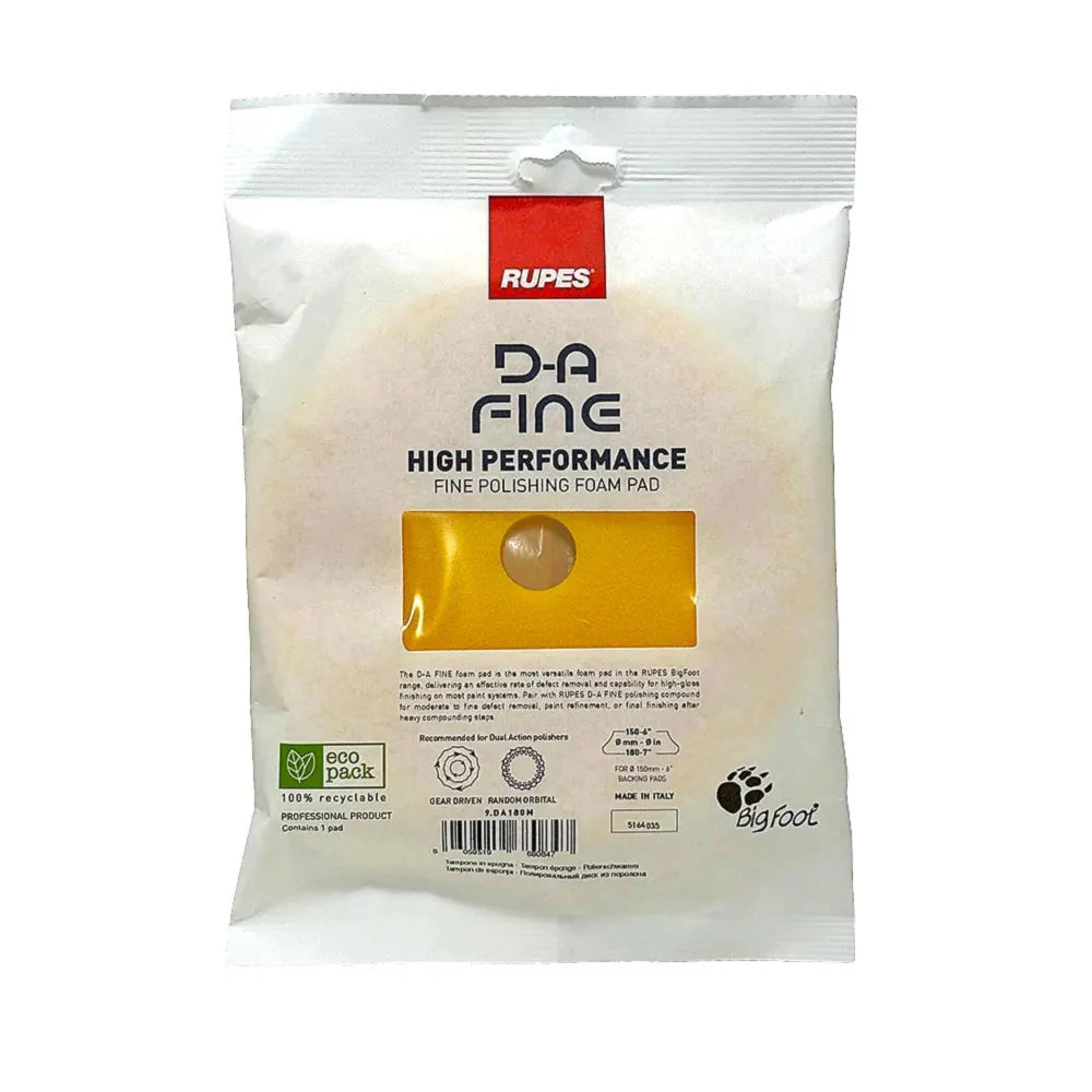 Rupes D-A Fine High Performance Foam Pad Yellow
