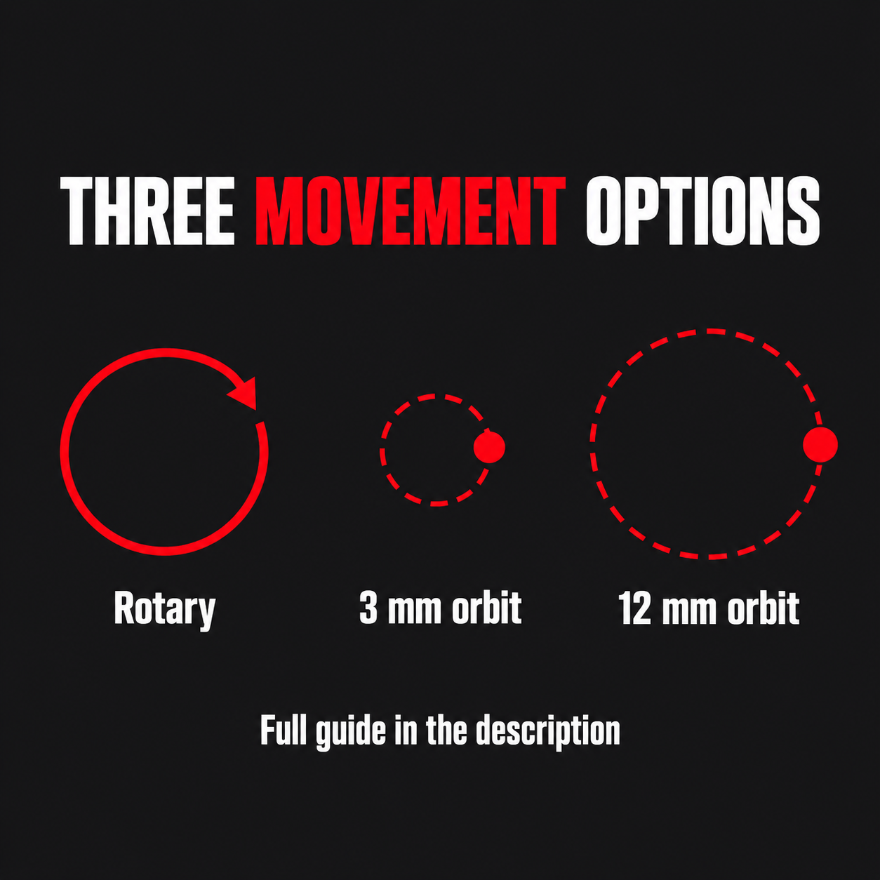 Rupes iBrid Nano 2 Battery Polisher — Which movements are supported?