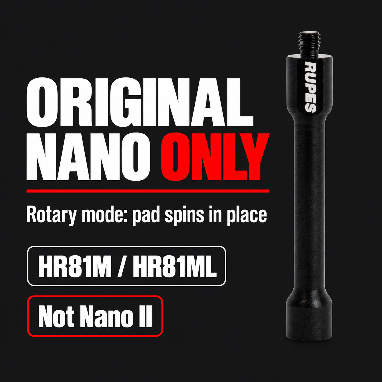 Rupes iBrid Nano Extension Bar — Will it fit?