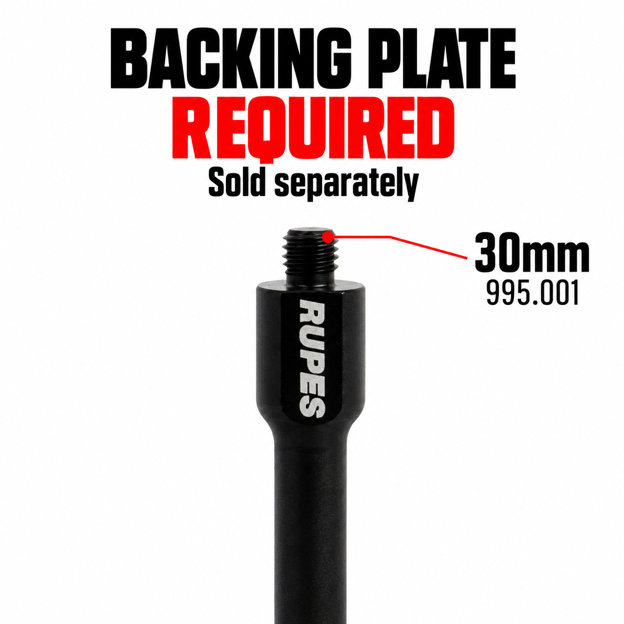 Rupes iBrid Nano Extension Bar — Which plate is required?