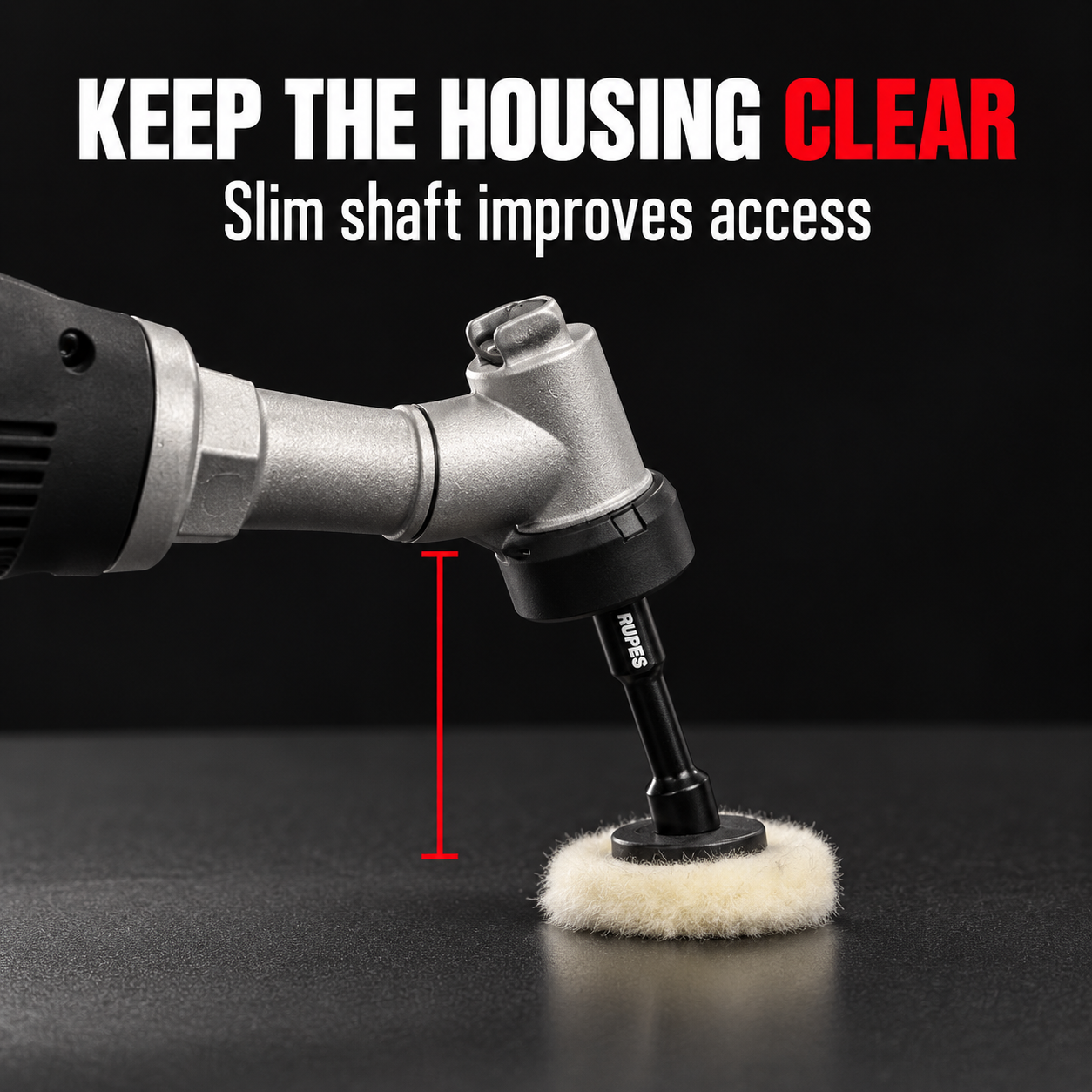 Rupes iBrid Nano Extension Bar — Why use the slim shaft?