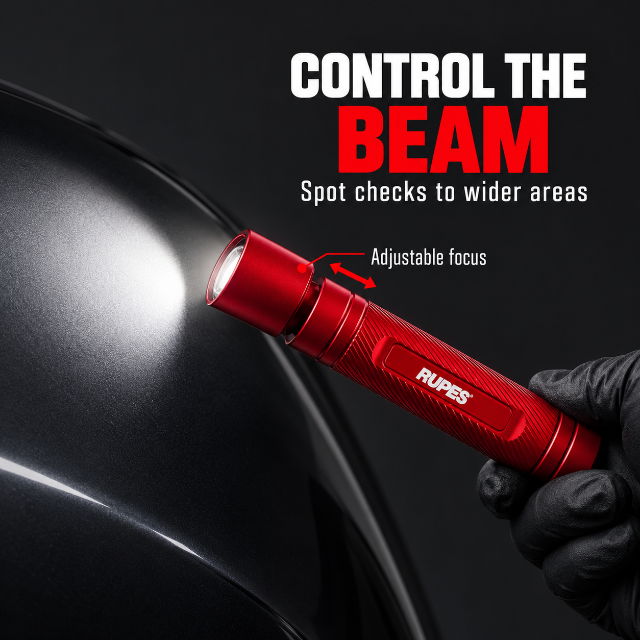 Rupes LL200 Swirl Finder Pen Light — Can I change beam coverage?