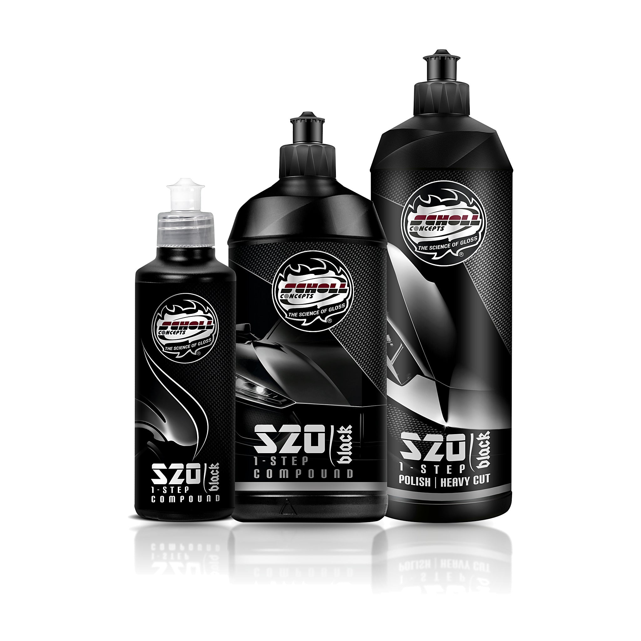 Scholl Concepts S20 Black Real 1-Step Compound in 250g, 500g and 1kg bottles
