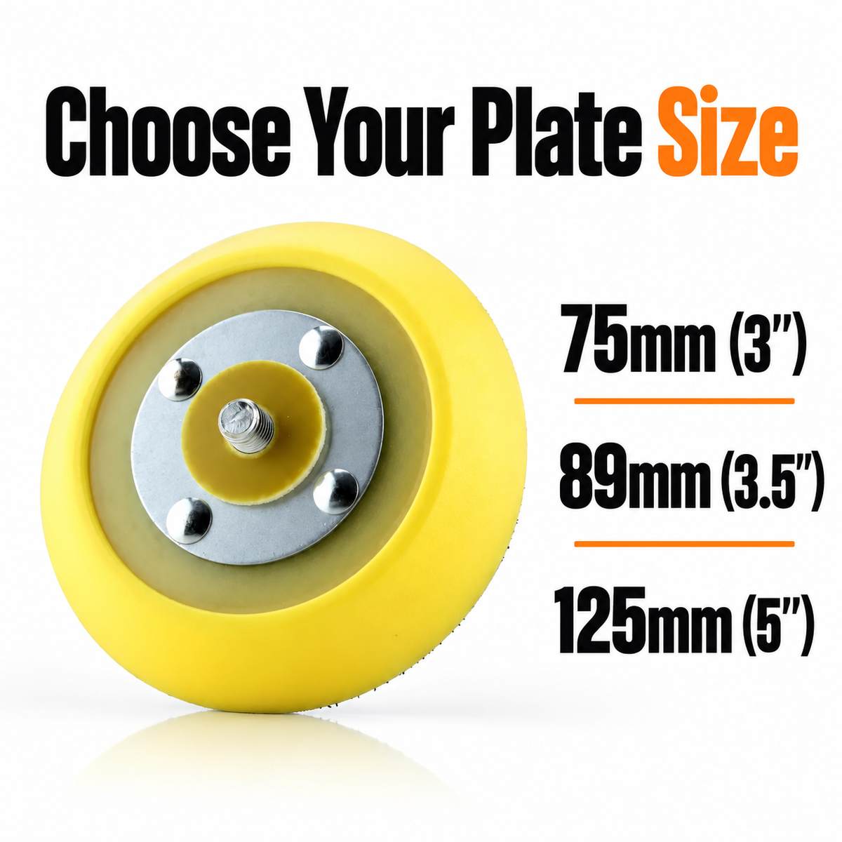 ShineMate Dual Action Backing Plate (Various Sizes) — Which sizes are available?