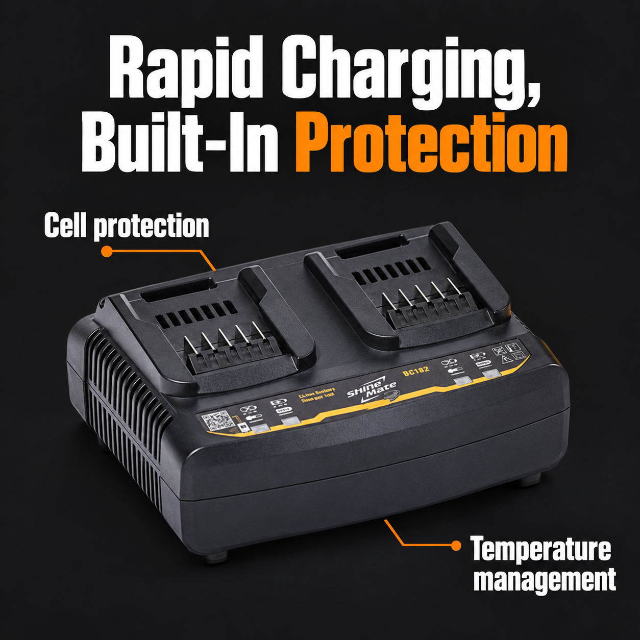 ShineMate Dual-Channel Rapid Charger (SM-BC182) — What protects the batteries?