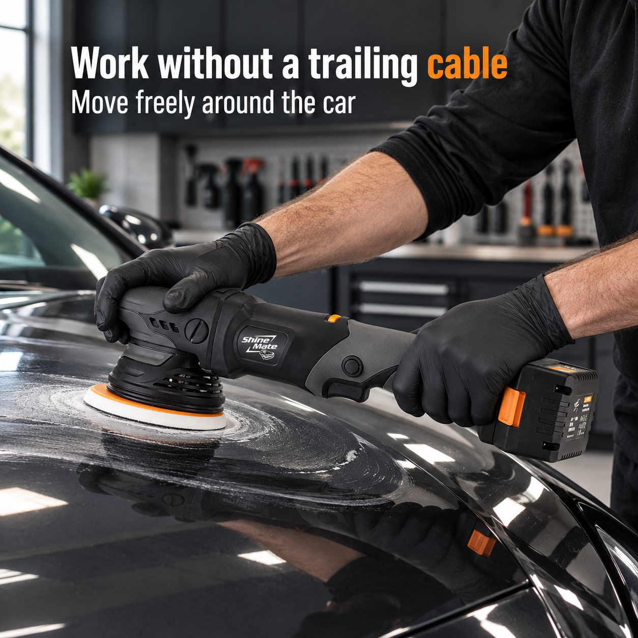 ShineMate EB351-5/15 15mm Cordless Random Orbital Polisher — How does cordless help?