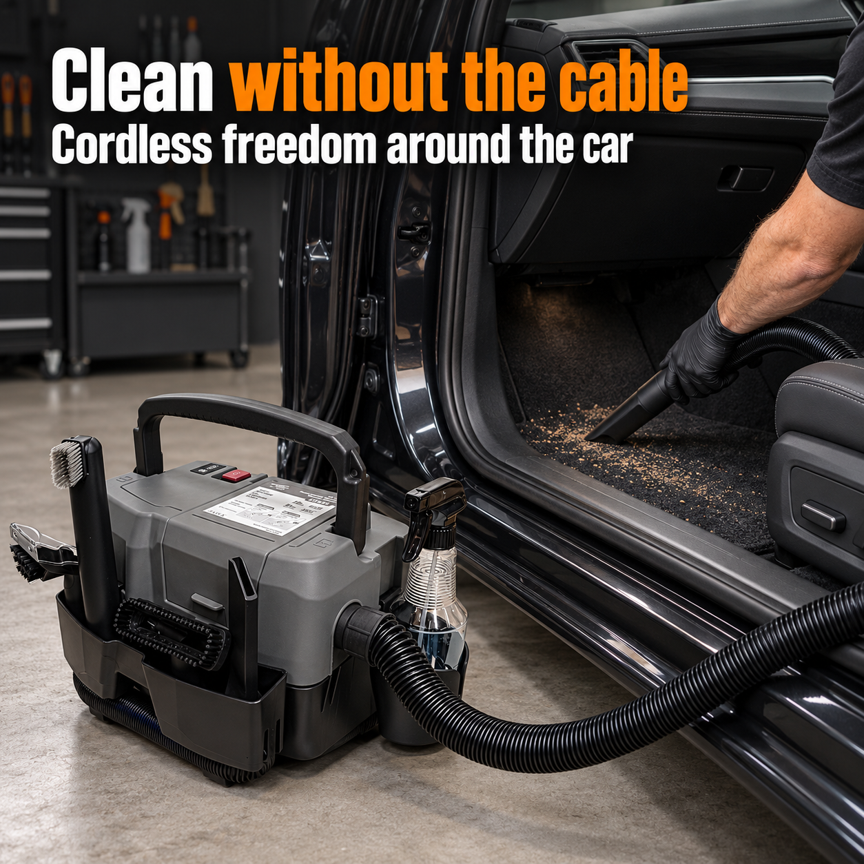 ShineMate EC405 18V Cordless Wet & Dry Vacuum Cleaner — Can I clean without a cable?