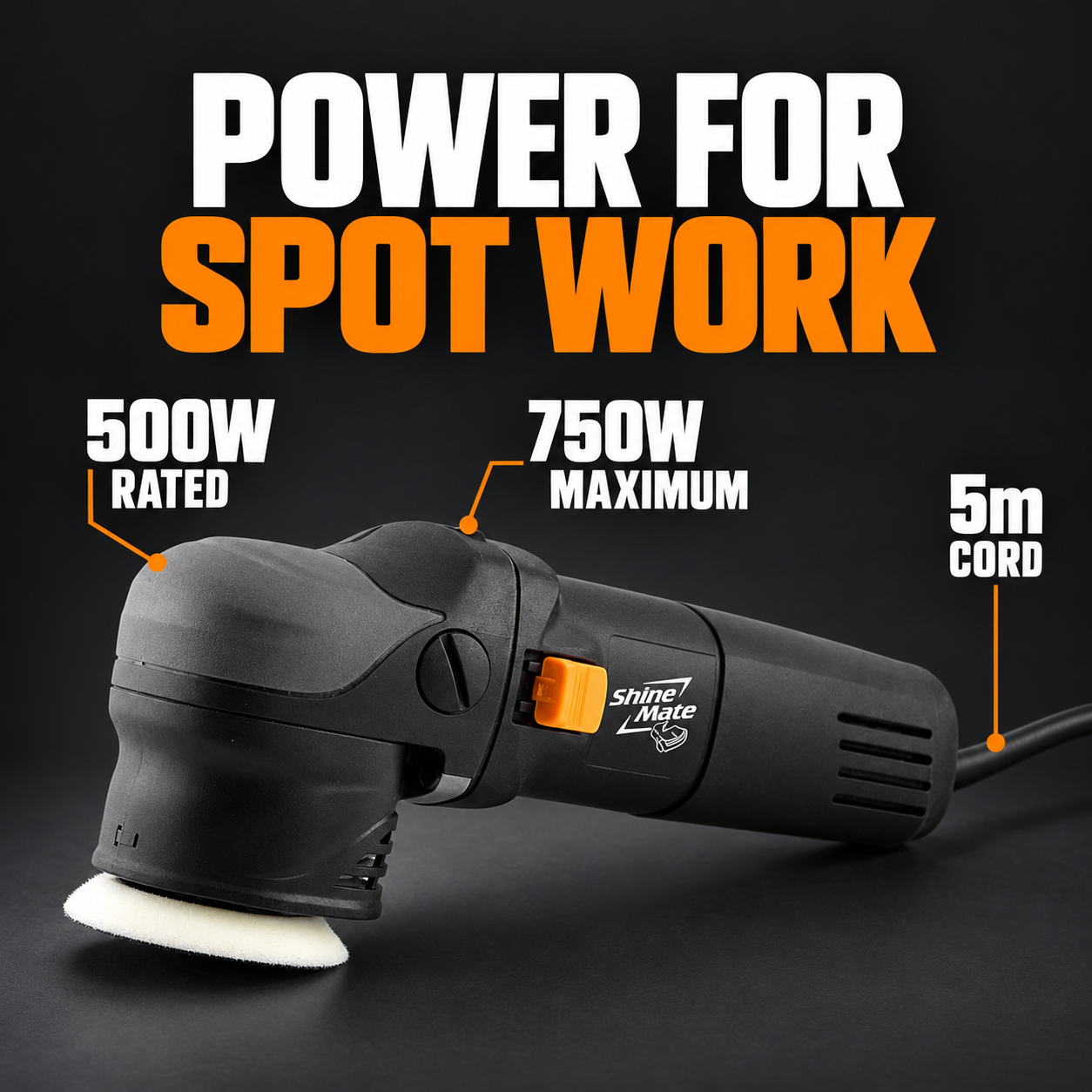 ShineMate EX603 Mini Dual Action Polisher — What power and reach?