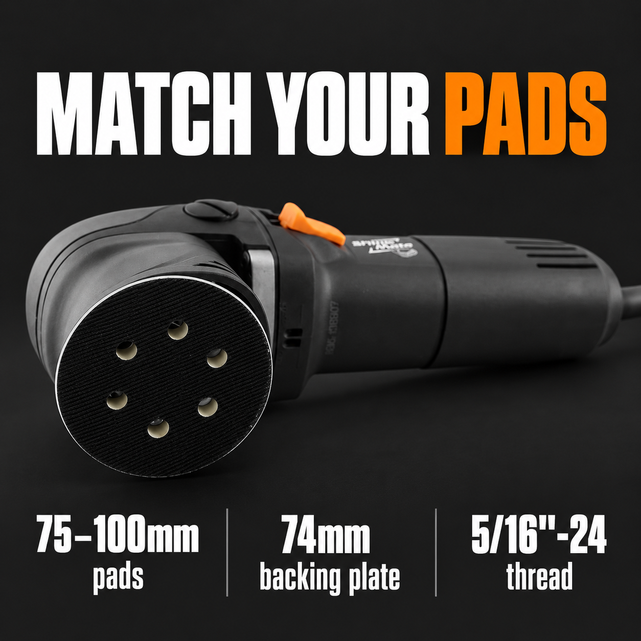 ShineMate EX603 Mini Dual Action Polisher — Which pads fit?