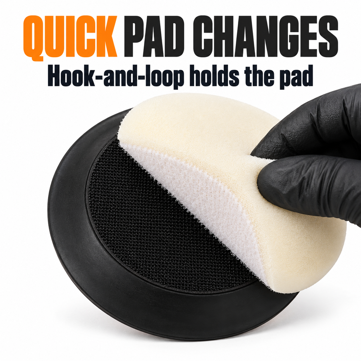ShineMate FlexEdge Rotary Backing Plate 5" (M14-2) — How do pads attach?
