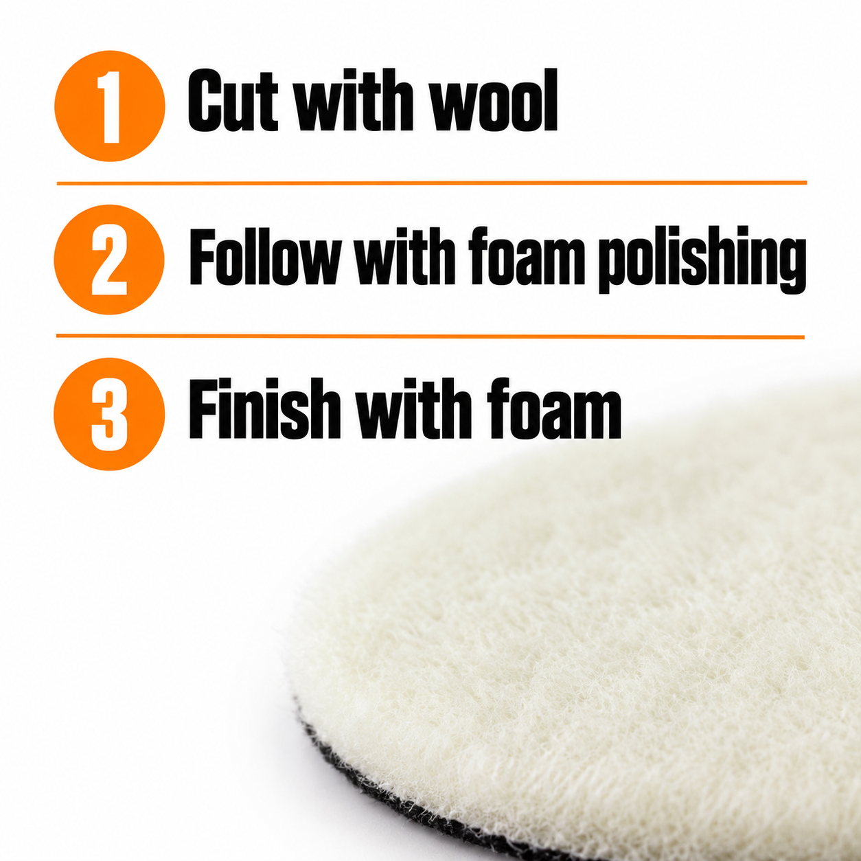 ShineMate Micro Wool Cutting Pads - 10 Pack (Various Sizes) — Is wool the final stage?
