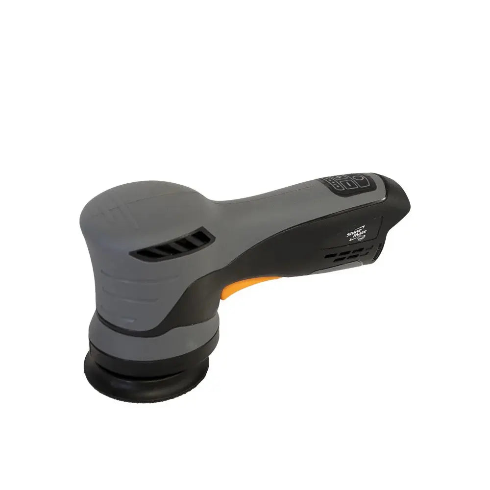 ShineMate EB212 cordless mini dual action polisher — machine with 3 inch backing plate fitted