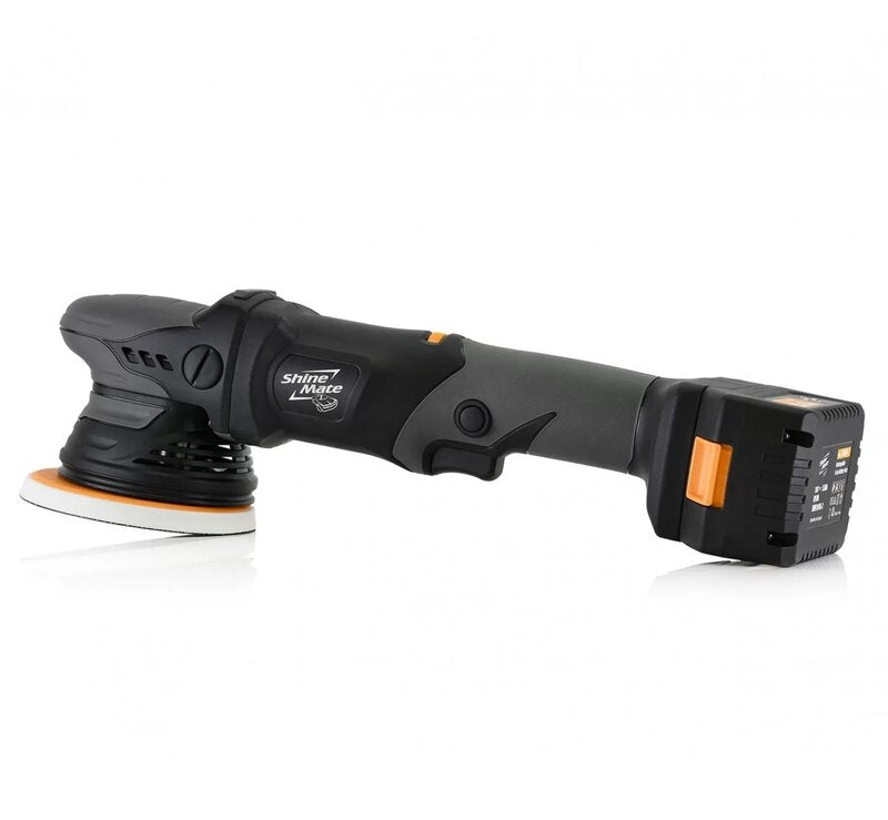 ShineMate EB351-5/15 15mm cordless random orbital polisher with 18V battery fitted — machine only