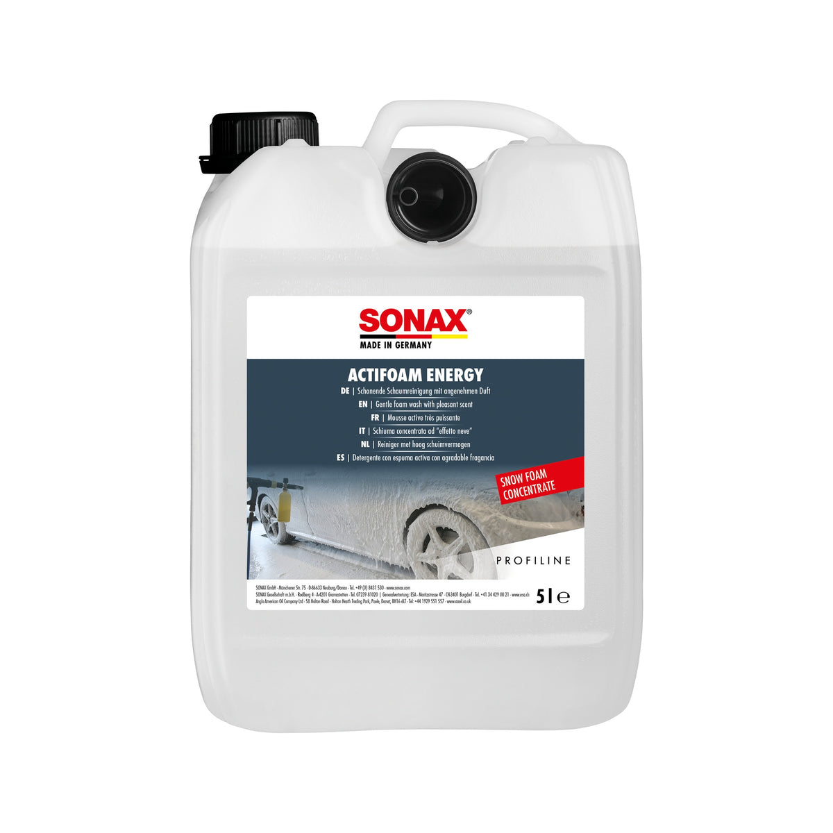 Sonax Profiline ActiFoam Energy 5L canister — front view