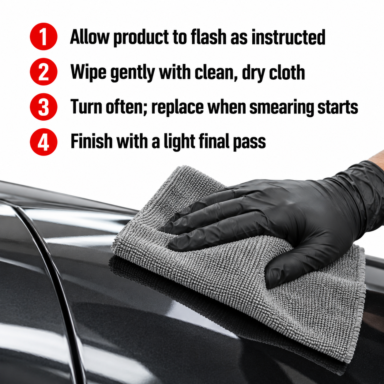 Sonax Coating Towel (Pack of 6) — How do I level residue?