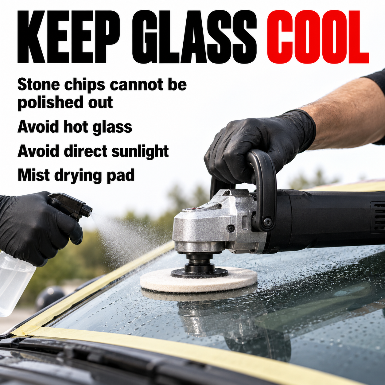 Sonax Profiline Glass Polish — What must I avoid?