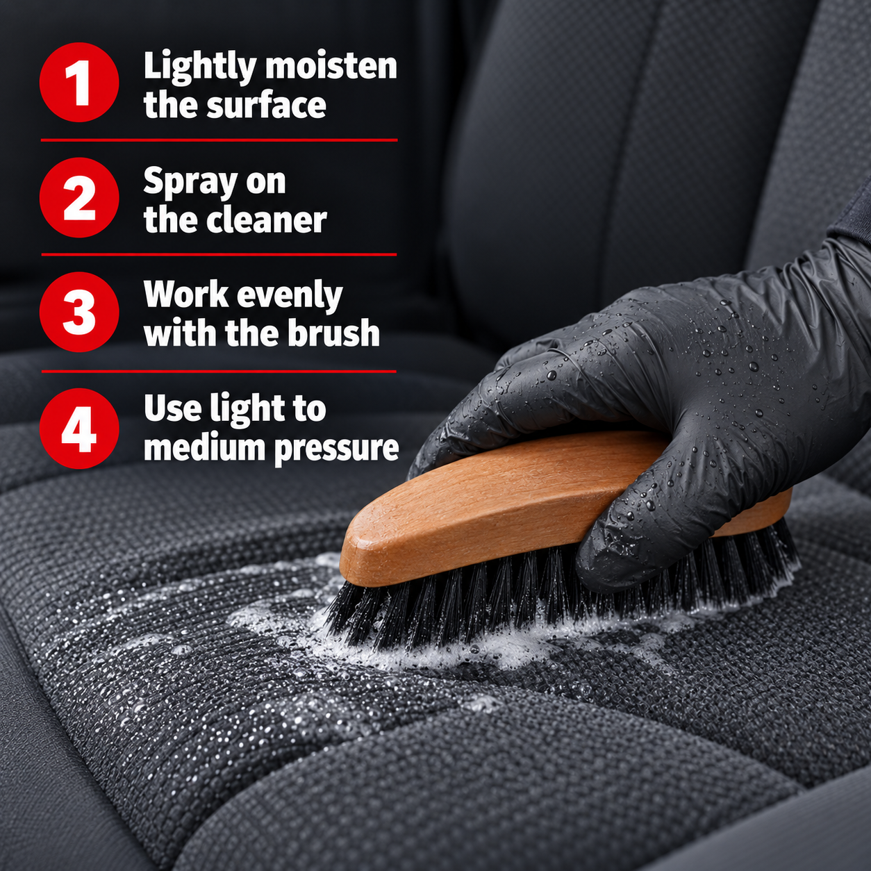 Sonax Textile Leather Brush — How do I use it wet?