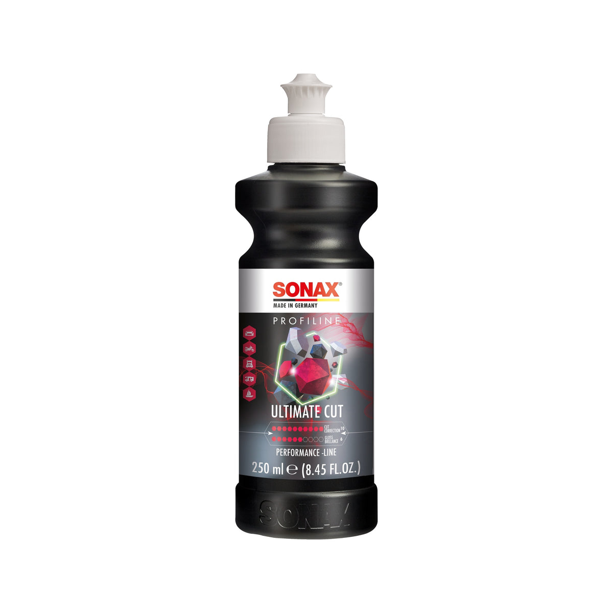 Sonax Profiline Ultimate Cut 6+ 250ml bottle — front view