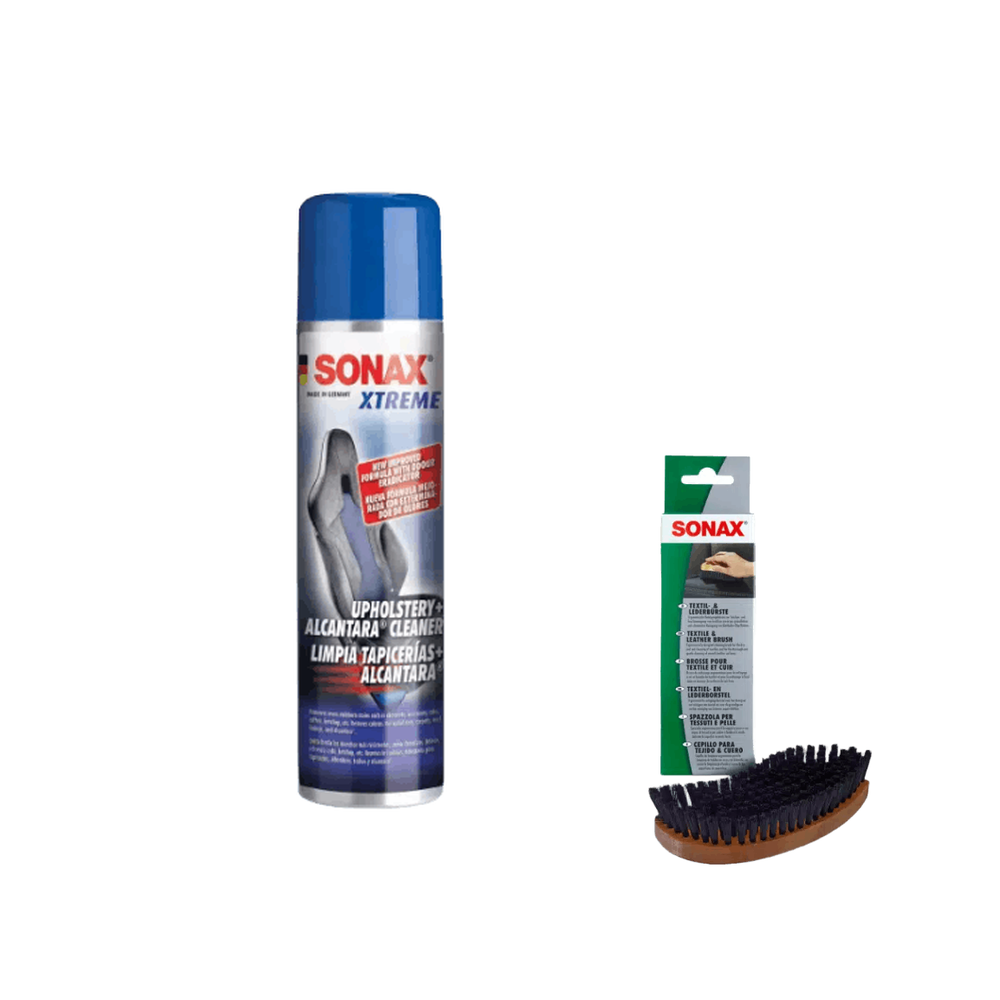 Sonax Upholstery+Alcantara Cleaner with Textile & Leather Brush — bundle