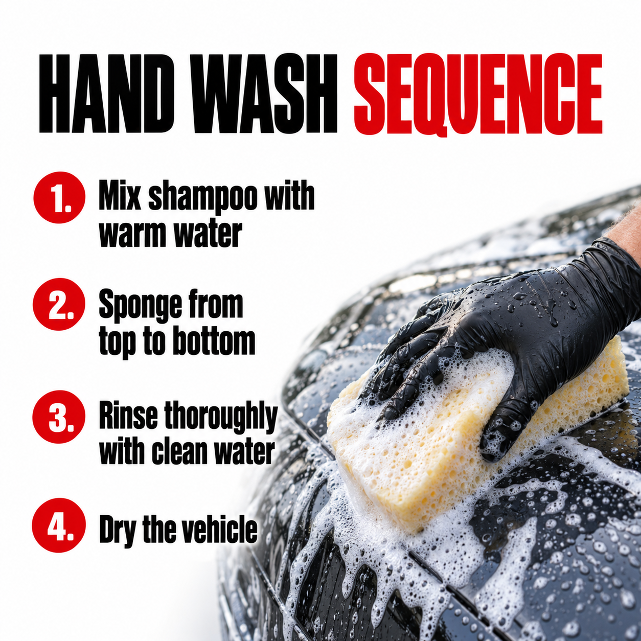 Sonax Xtreme FoamGiant Shampoo — How do I hand wash?