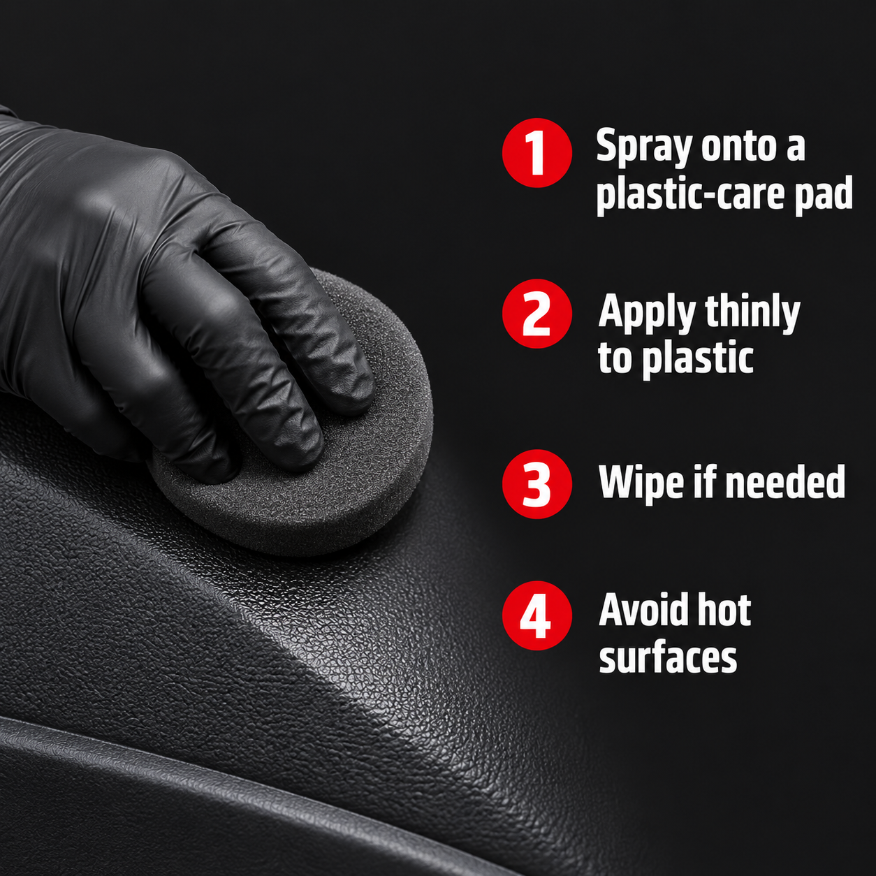 Sonax Xtreme Plastic Detailer Interior+Exterior — How do I apply it?