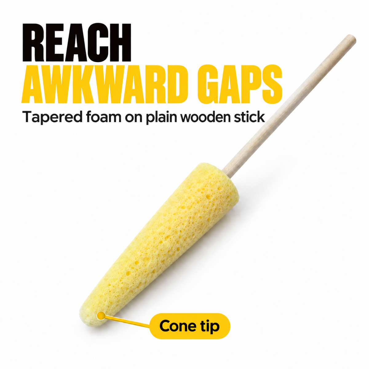 Sponge Guru - Cone Detailing Sponge — How does it reach awkward gaps?