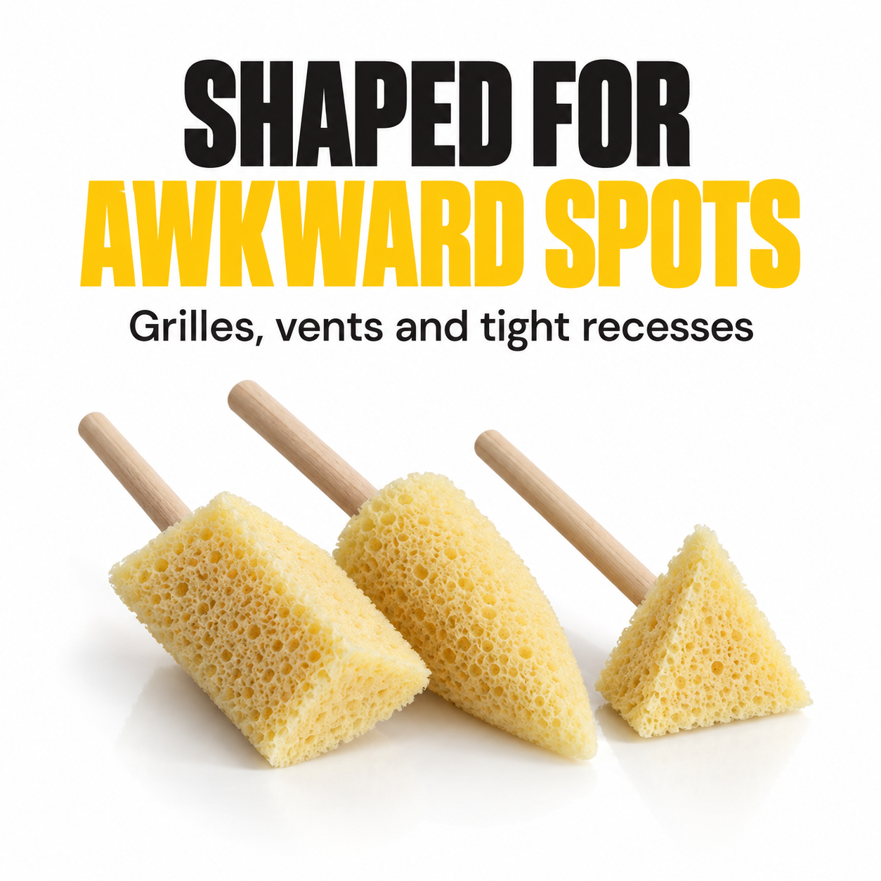 Sponge Guru - Ultimate Sponge Car Care Kit (8pc) — What helps reach awkward areas?