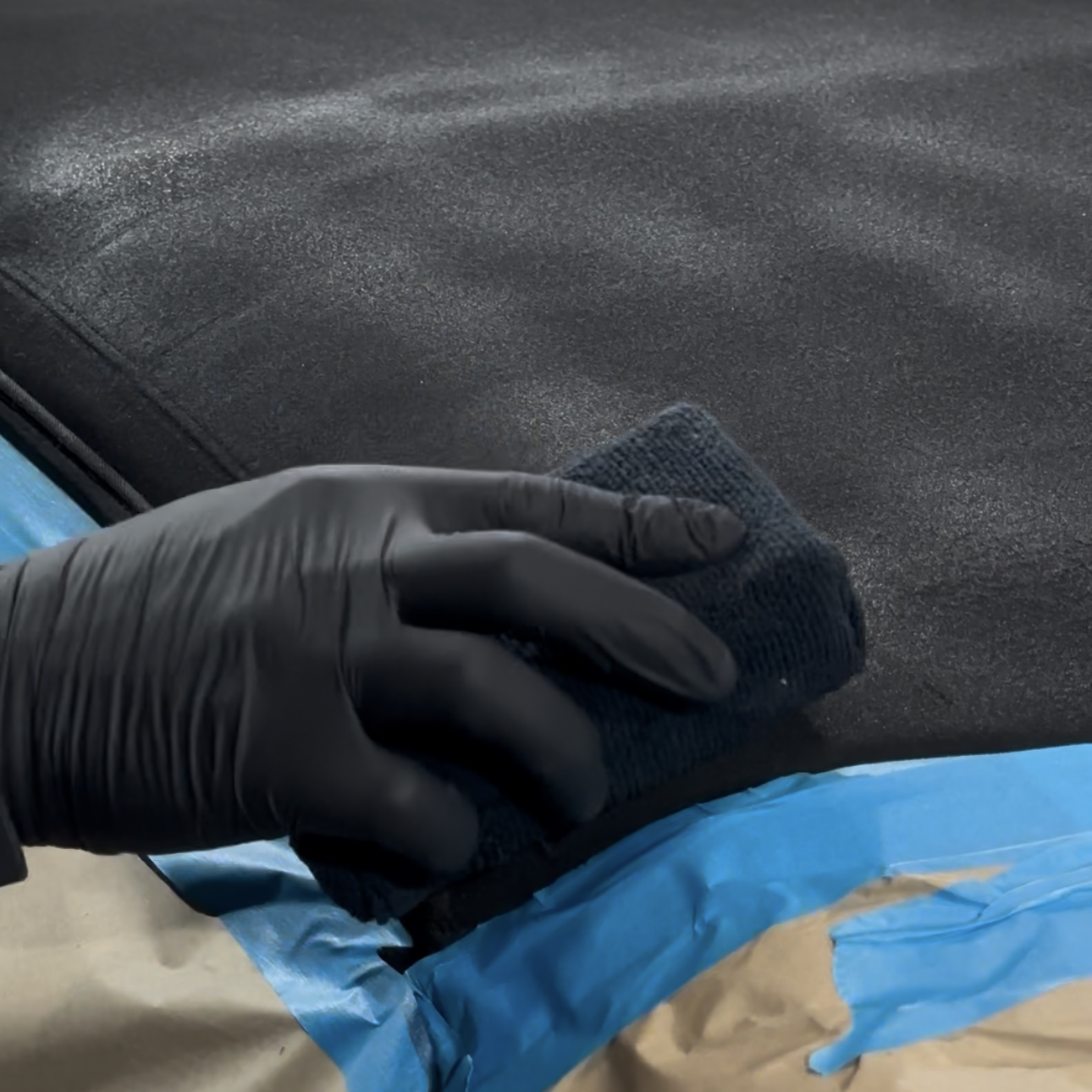 Koch-Chemie Allround Textile Sealant water beading on treated fabric