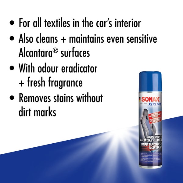 Sonax Upholstery+Alcantara Cleaner — key benefits