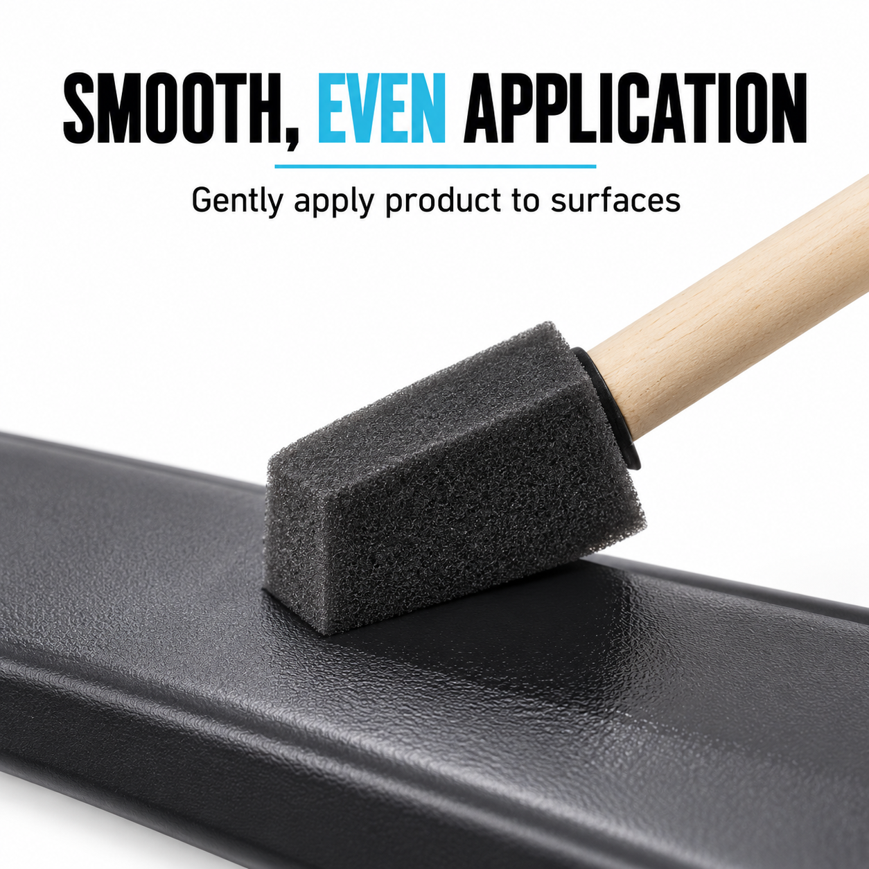 Valet Pro Foam Detailing Brush — How does it apply product?