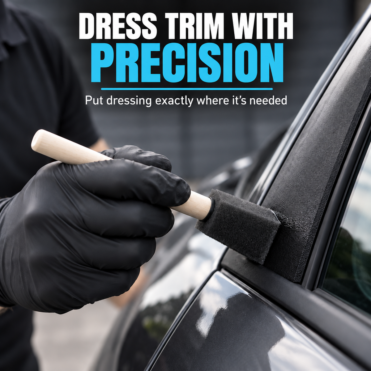 Valet Pro Foam Detailing Brush — Can I dress trim accurately?