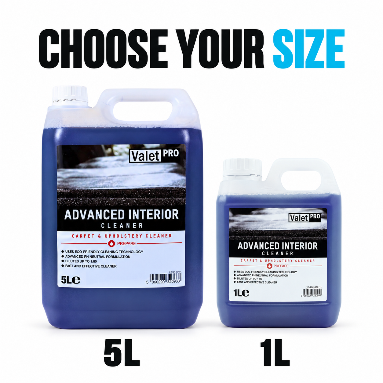ValetPRO Advanced Interior Cleaner — Which sizes are available?