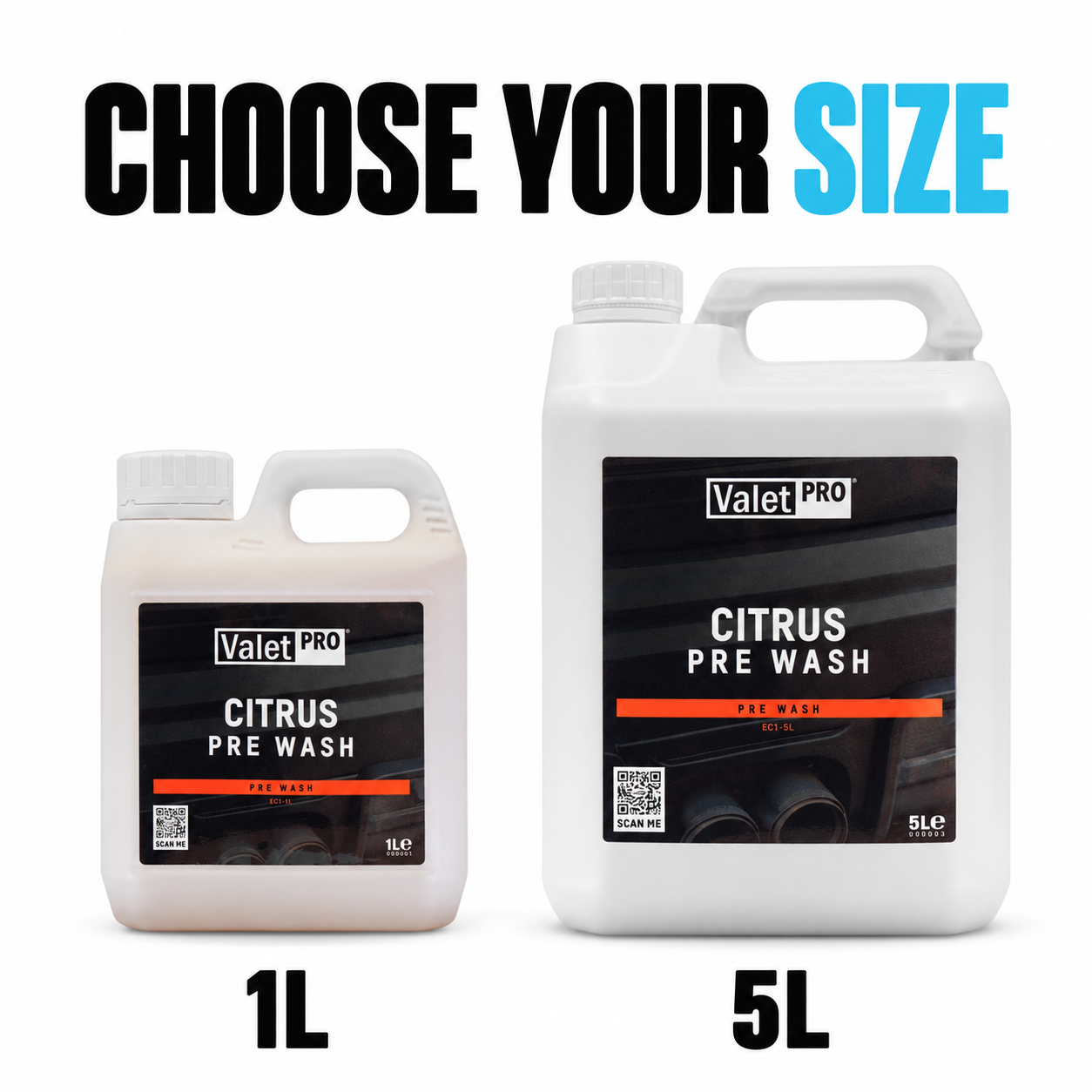 ValetPRO Citrus Pre Wash — Which sizes are available?