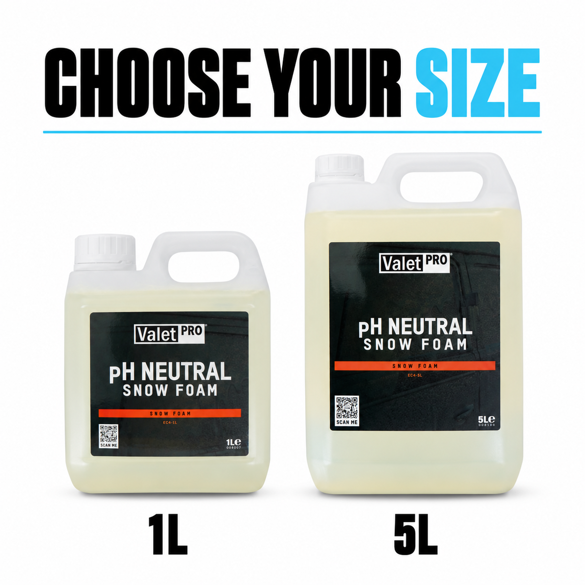 ValetPRO pH Neutral Snow Foam — Which size can I choose?