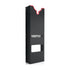 Vertool single machine polisher holder in powder coated steel, angled front view