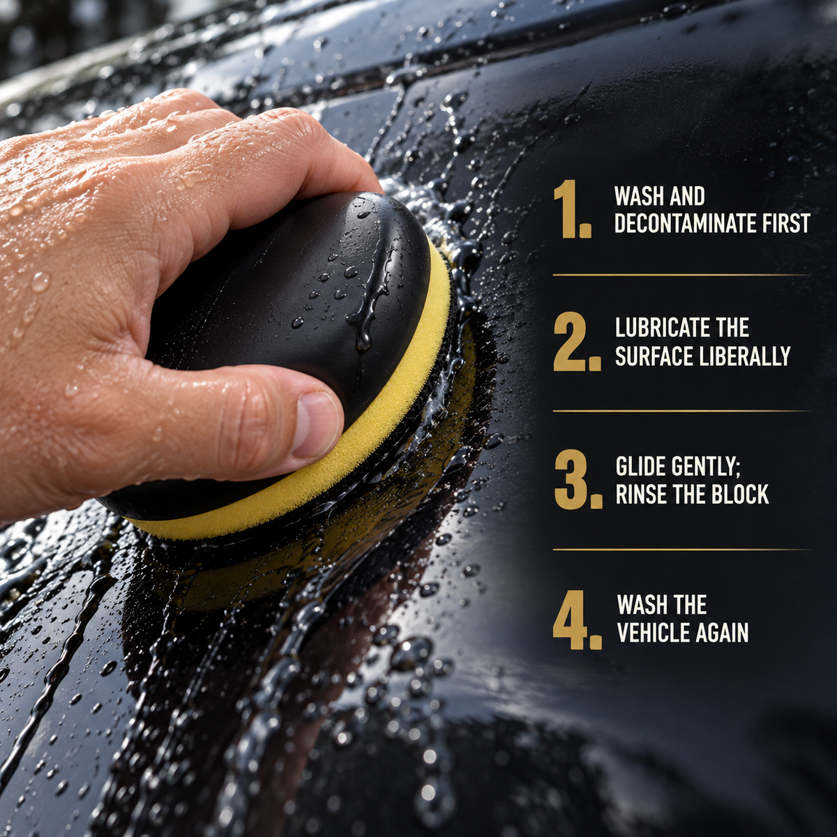 YumCars Clay Block - Decontamination for Paint & Glass — How do I use it?