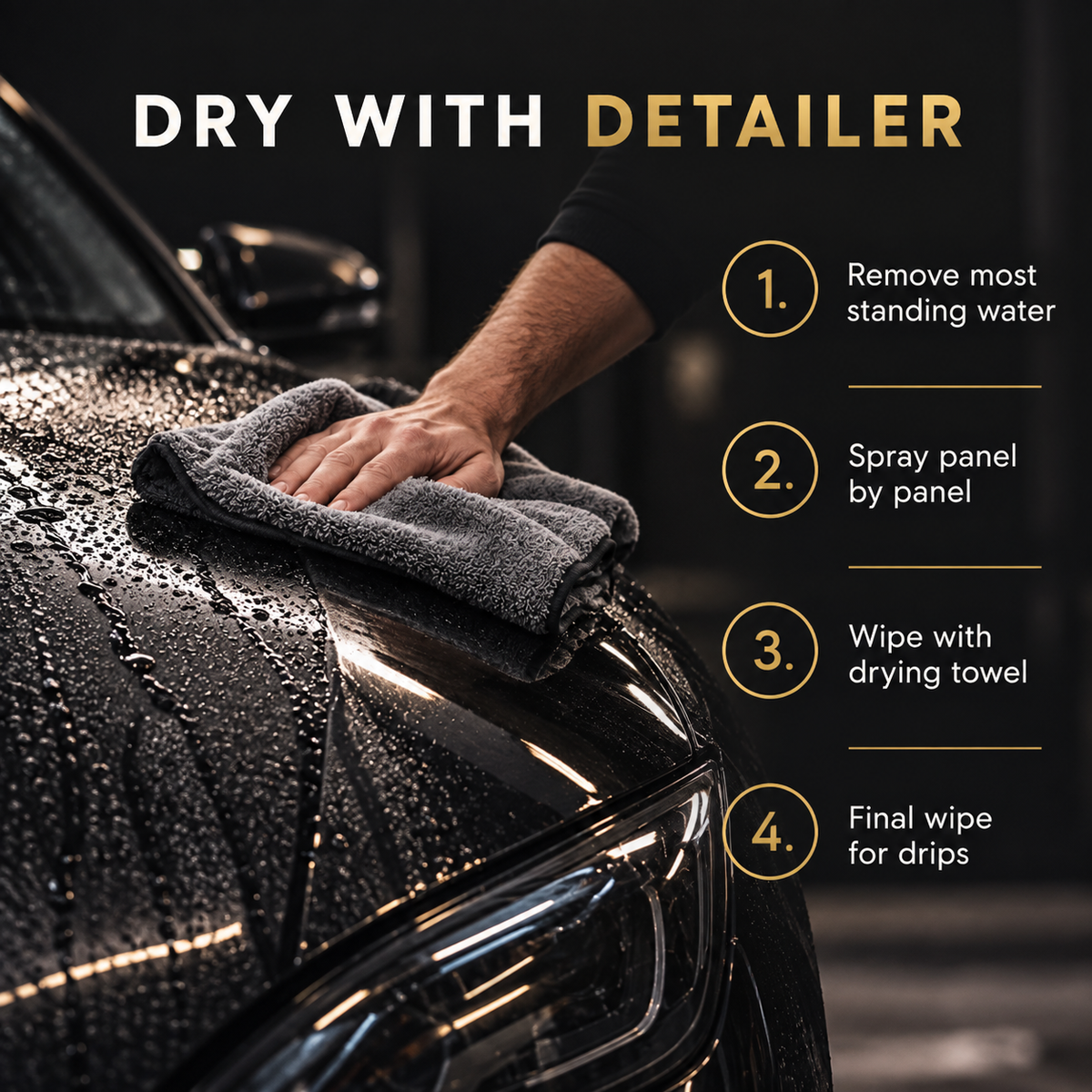 YumCars Detailer - Gloss & Slickness Drying Aid — How do I use it while drying?