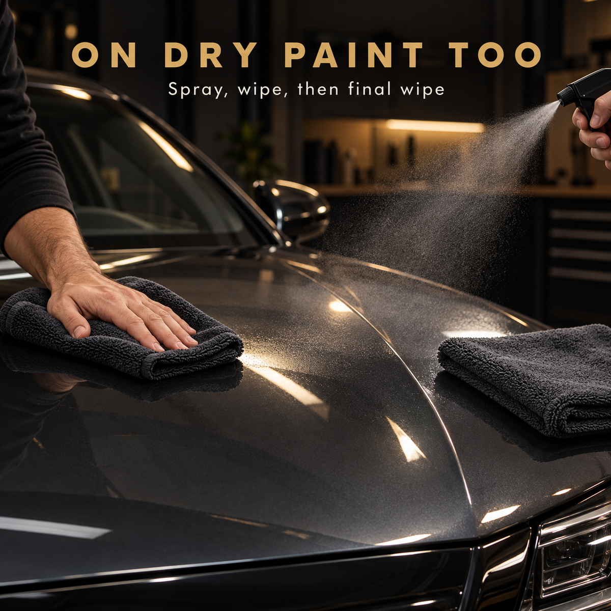 YumCars Detailer - Gloss & Slickness Drying Aid — Can I use it on dry paint?