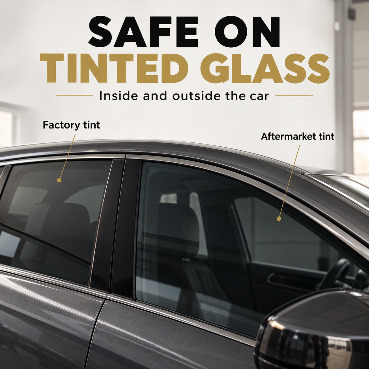 YumCars Glass - Cleaning Solution for Interior & Exterior — Can I use it on tinted glass?