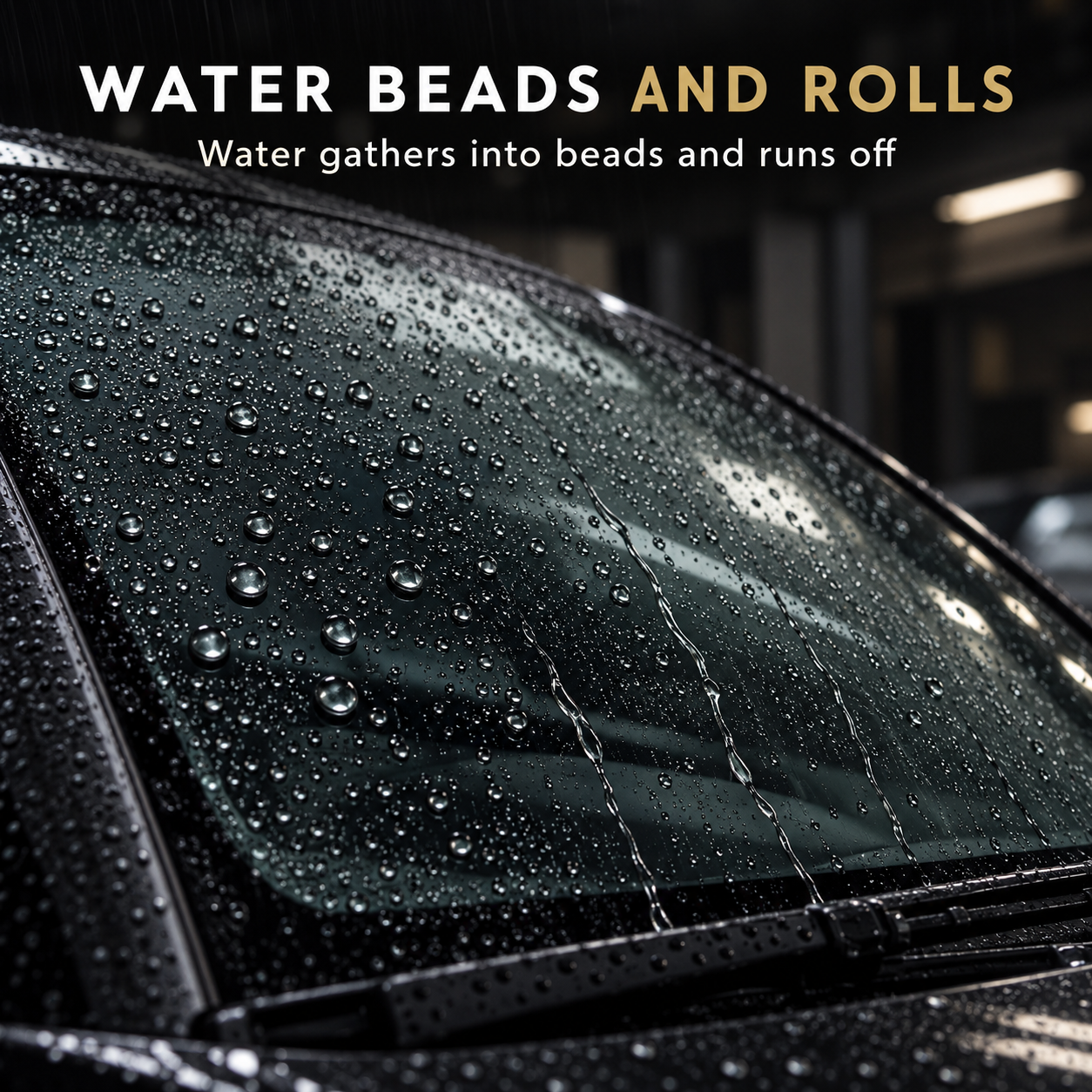 YumCars Glass+ - Dedicated Hydrophobic Glass Sealant Kit — What happens to rainwater?