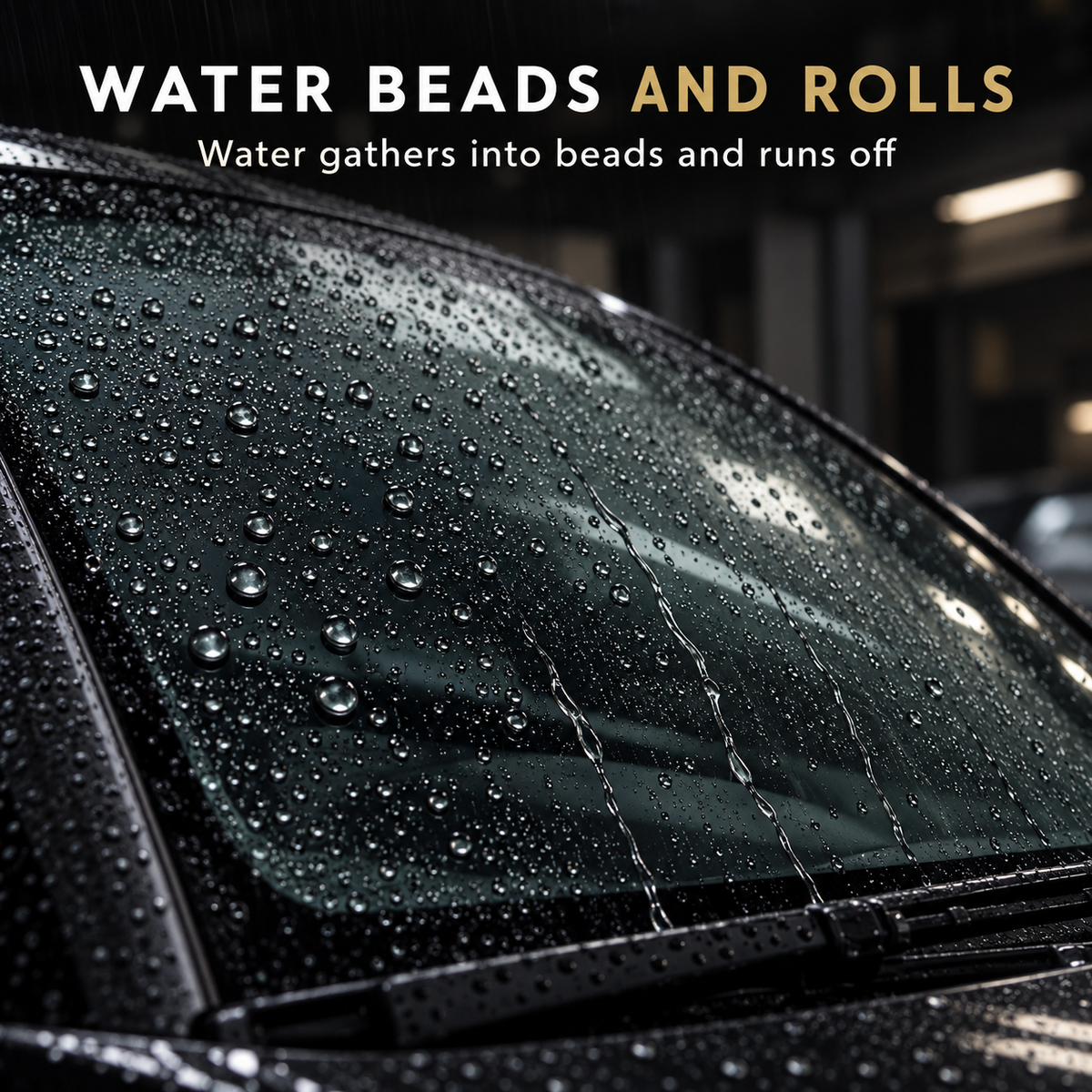 YumCars Glass+ - Dedicated Hydrophobic Glass Sealant Kit — What happens to rainwater?