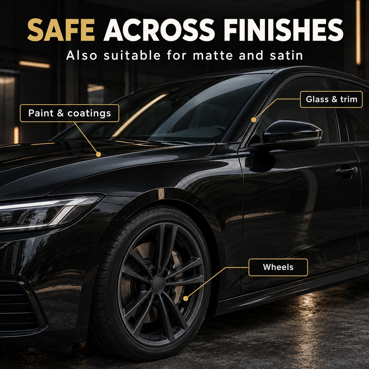 YumCars Rinse-Less — Which surfaces can I clean?