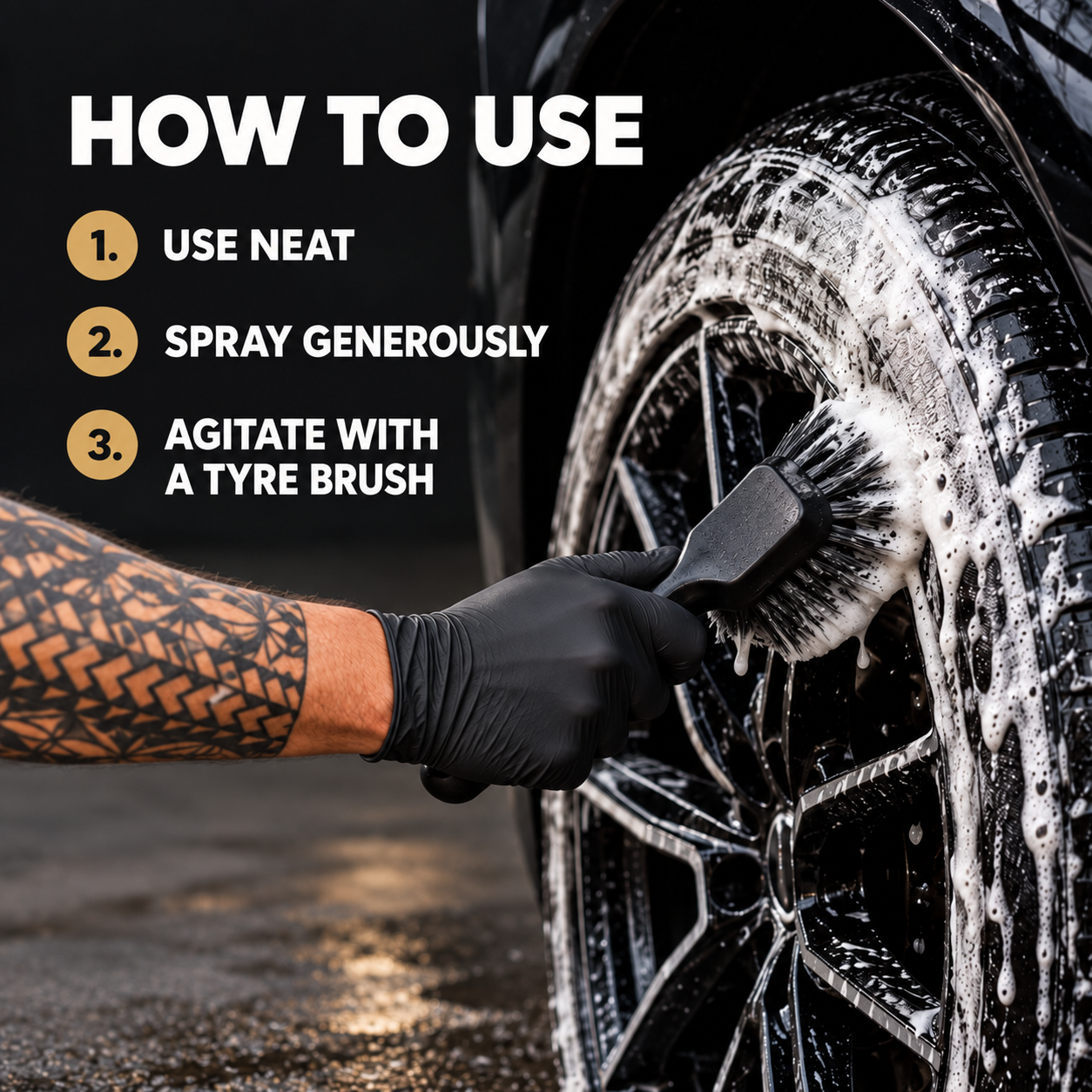 YumCars Undress - Dedicated Tyre & Rubber Cleaner — How do I use it?