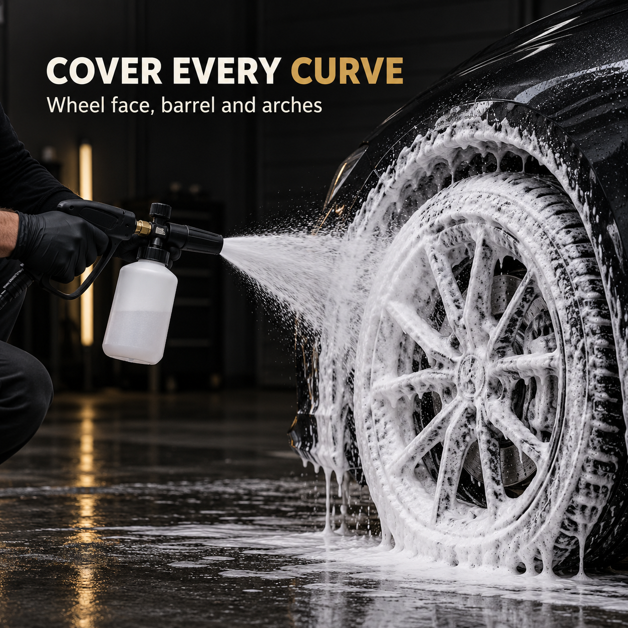YumCars Wheel Foam - The Ultimate Wheel Foaming Solution — What does application look like?