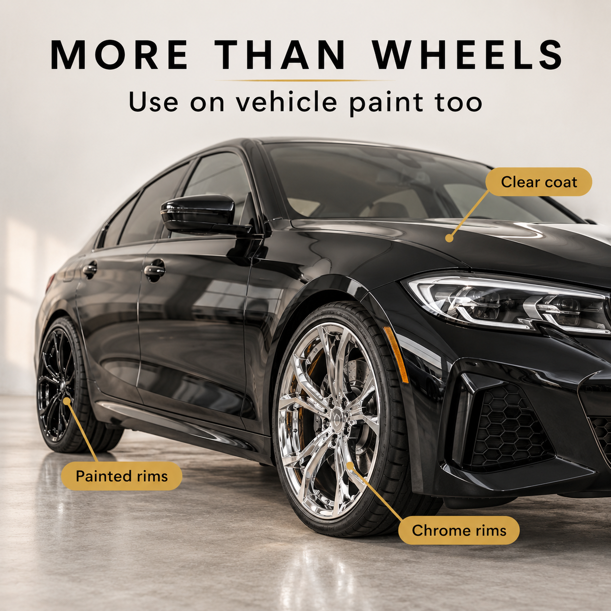 YumCars Wheels - 2 In 1 Wheel Cleaning Solution — Which surfaces can I clean?